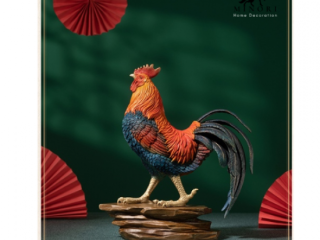 Tượng gà decor nhà cửa thường được sử dụng để mang đến sự sung túc và thành công cho gia đình.